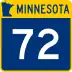 Trunk Highway 72 marker