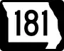 Route 181 marker