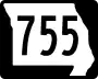 Route 755 marker