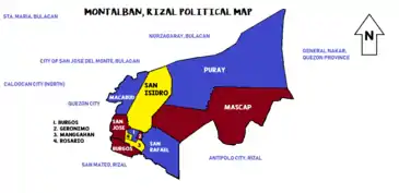 Montalban Barangay Map