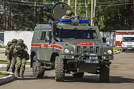 A tactical vehicle used by the Russian Military Police.