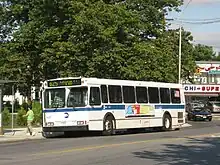 The Q25 bus traveling northboun on Kissena Boulevard in Kew Gardens Hills