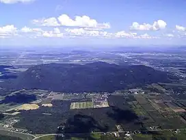 aerial view of Mont Yamaska