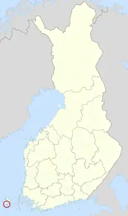 Location of Mariehamn in Finland