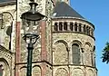 Southeastern choir tower, apse and dwarf gallery