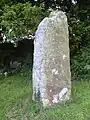 Menhir in churchyard