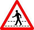 4b) — Pedestrian crossing ahead