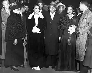 Rose McClendon, co-director of the Negro Theatre Unit, second from right