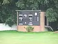 View of the scorers hut.