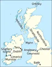 Map of Britain and Ireland