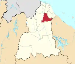 Location of Machang District in Kelantan