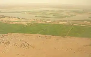 Farmland in the river area