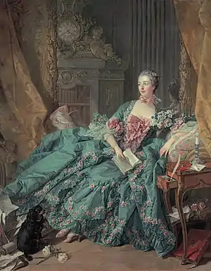 François Boucher - Portrait of Madame Pompadour, 1756. Alte Pinakothek.