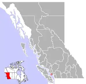 Location of Madeira Park, British Columbia