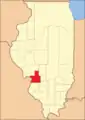 Between 1825 and 1829, Madison included a northern salient that was split off to form part of Macoupin County.