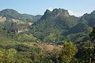 Hills, Mae Hong Son Province at the west end of the highlands