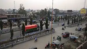 Mahendra highway passing through the city center.