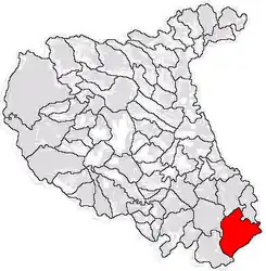 Location in Vrancea County