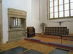 The altar in the chancel