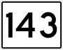 State Route 143 marker