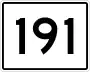 State Route 191 marker