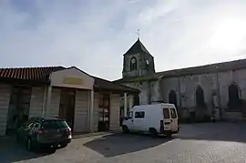 The town hall and church in Longeville-en-Barrois