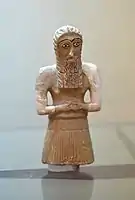 Male Statuette from Khafajah, Iraq. On display at the Iraq Museum. The Lost Treasures from Iraq designates it as "status unknown".