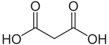 Skeletal formula of malonic acid