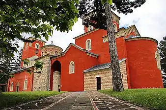 Žiča Monastery by King Stefan Nemanja II Nemanjić near Kraljevo, the coronational site of the Serbian kings, 1207-1217