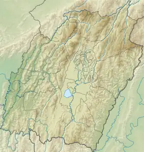 Location of lake in Manipur, India