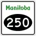 Provincial Road 250 marker