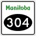 Provincial Road 304 marker