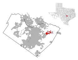 Location of Manor, Texas