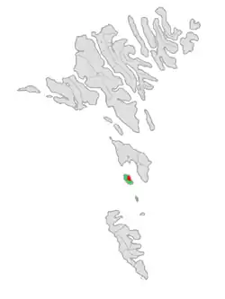 Location of Skúvoyar kommuna in the Faroe Islands