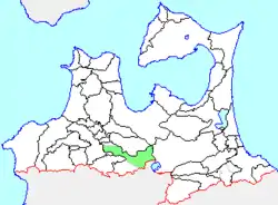 Location of Hiraka in Aomori Prefecture