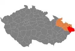 Location in the Moravian-Silesian Region within the Czech Republic