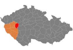 Location in the Plzeň Region within the Czech Republic