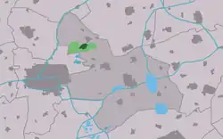 Location of the village in Tytsjerksteradiel