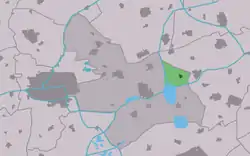 Location of the village in Tytsjerksteradiel