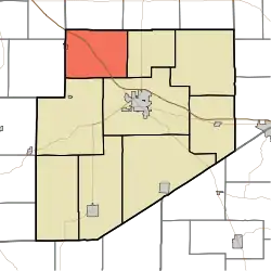 Location of Adams Township in Decatur County