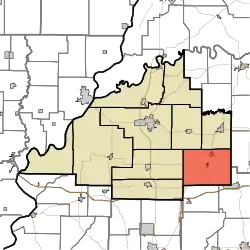 Location in Gibson County