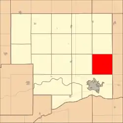 Location in Platte County