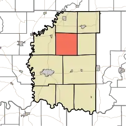 Location of Bogard Township in Daviess County