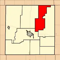 Location in Ellis County