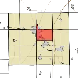 Location of Center Township in Grant County