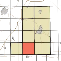 Location in Wells County