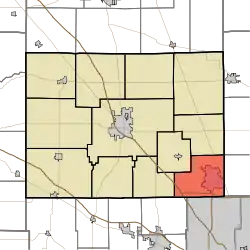 Location of Eagle Township in Boone County