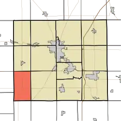 Location of Green Township in Grant County