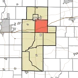 Location of Jackson Township in Clay County