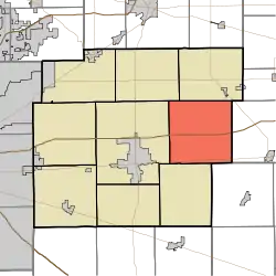 Location in Hancock County